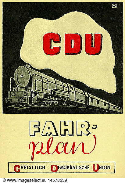 Deutschland  Hannover  1946  CDU Fahrplan