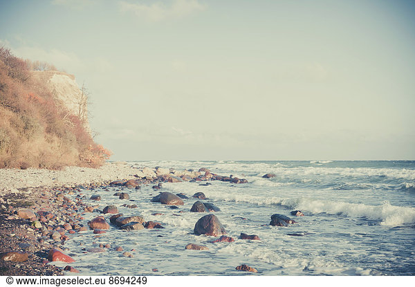 Deutschland Mecklenburg-Vorpommern Rügen Kap Arkona und Ostsee im Winter