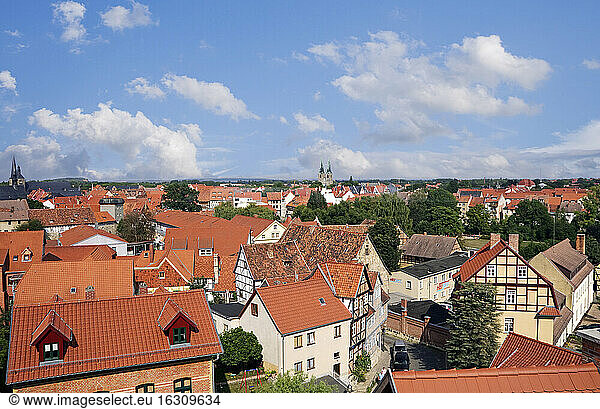 Deutschland  Sachsen-Anhalt  Stadtbild von Quedlinburg