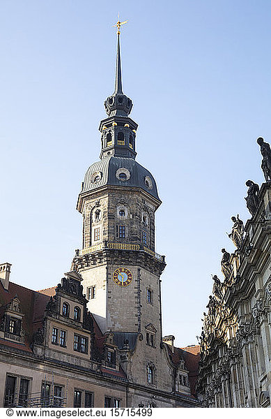 Deutschland  Sachsen  Dresden  Schlossturm