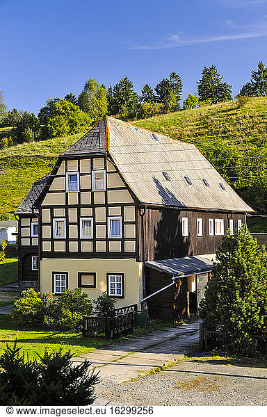 Deutschland  Sachsen  Sebnitz  Ortsteil Saupsdorf  Historisches Oberlausitzer Haus