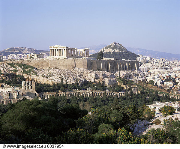 Die Akropolis  UNESCO-Weltkulturerbe  Athen  Griechenland  Europa