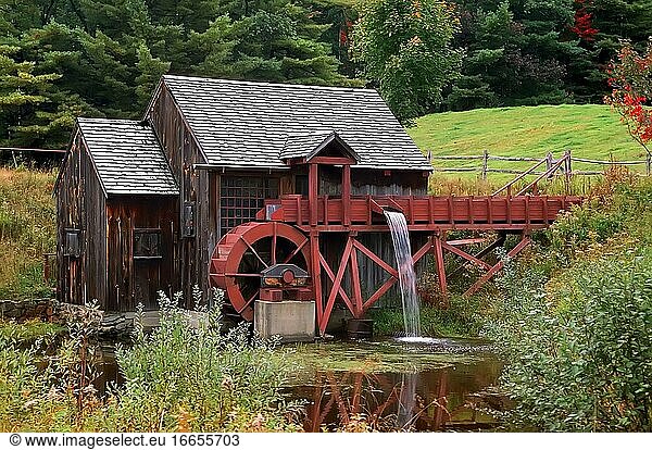 Die alte Wassermühle in Guidhall  Vermont.