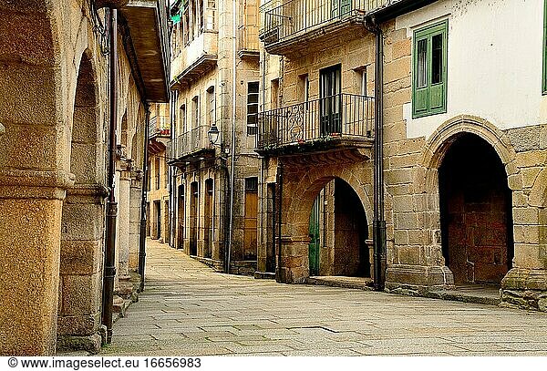Die Altstadt. Jüdisches Viertel von Ribadavia  Orense  Spanien.