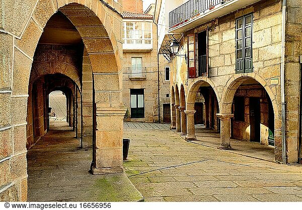 Die Altstadt. Jüdisches Viertel von Ribadavia  Orense  Spanien