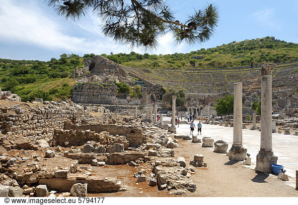 Die antike Stadt Ephesos  Efes  Türkei  Westasien