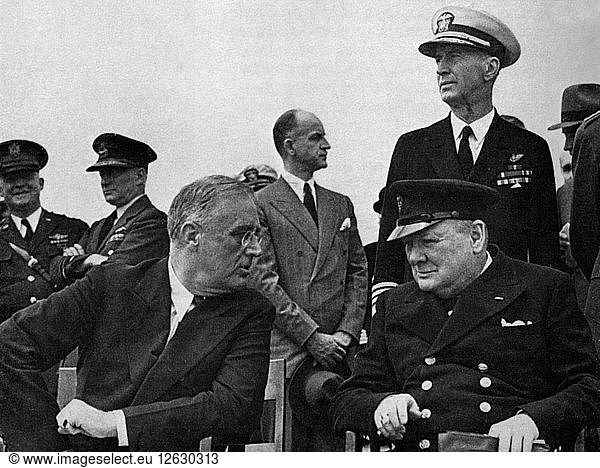 Die Architekten des Sieges: Historisches Treffen zwischen Churchill und Franklin D. Roosevelt  Präsident der USA