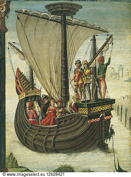 Die Argonauten verlassen Kolchis. Künstler: De Roberti  Ercole (ca. 1450-1496)