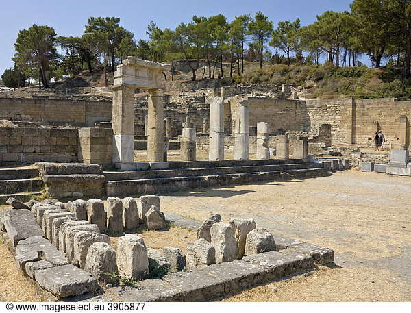 Die Ausgrabungsstätte des antiken Kamiros  Insel Rhodos  Westküste  Griechenland  Südeuropa  Europa