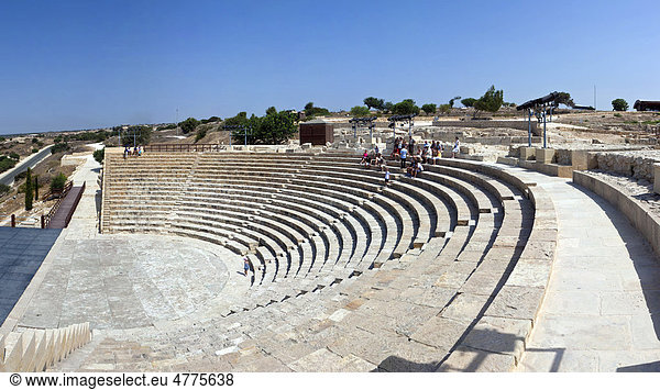 Die Ausgrabungsstätte des antiken Kourion  griechisch-römisches Amphitheater  Odeon  Heiligtum des Apollo Hylates  Halbinsel Akrotiri  nahe Episkopi  Südzypern  Zypern