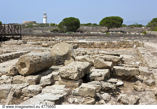 Die Ausgrabungsstätte des antiken Kourion  Haus des Theseus  Halbinsel Akrotiri  nahe Episkopi  Südzypern  Zypern