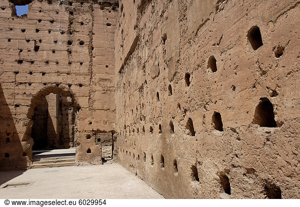 Die Badia-Palast von Sultan Ahmed Al Mansour Ad-Intellectual der Saadian Dynastie  Marrakesch  Marokko  Nordafrika  Afrika zwischen 1578 und 1594 erbaut