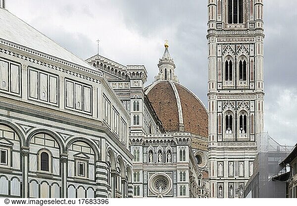 Die Basilica di Santa Maria del Fiore  Basilika der Heiligen Maria der Blume  Florenz  Italien  Europa
