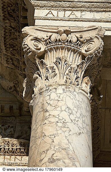 Die Bibliothek des Celsus  Ephesus  Izmir  Türkei  Asien