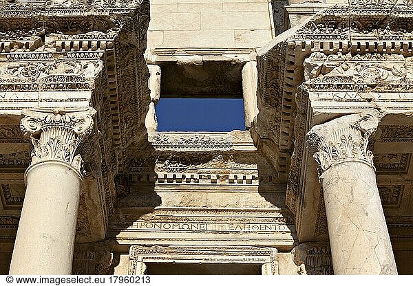 Die Bibliothek des Celsus  Ephesus  Izmir  Türkei  Asien