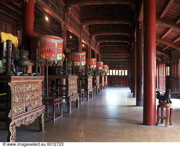 Die Dynastic Tempels (The Mieu)  zehn Nguyen-Kaiser  The Citadel  Hue  UNESCO Weltkulturerbe  Vietnam  Indochina  Südostasien  Asien