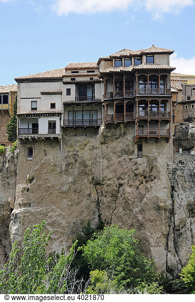 Die hängenden Häuser  las casas colgadas  Unesco Weltkulturerbe  Cuenca  Kastilien La Mancha  Spanien  Europa