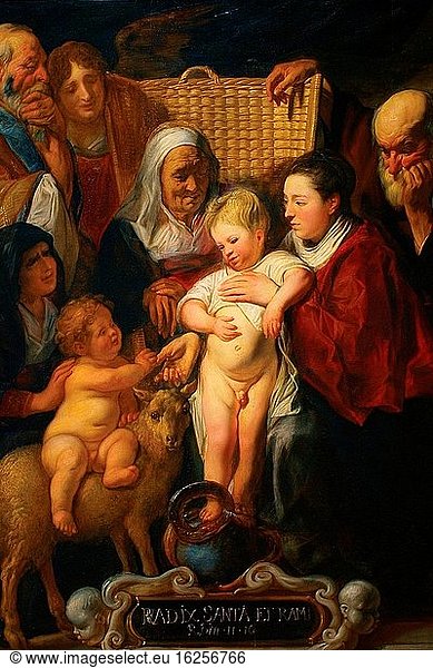 Die Heilige Familie mit der Heiligen Anna und dem jungen Täufer und seinen Eltern