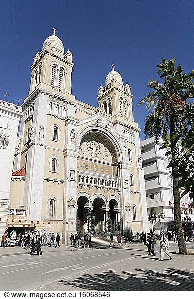 Die Kathedrale Vincent de Paul in Tunis. Tunesien. Foto: Andr? Maslennikov