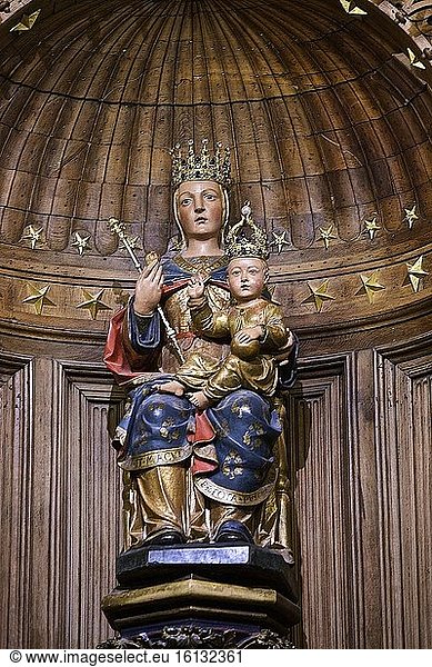 Die Madonna mit Kind in der Kathedrale von Chartres  genannt Notre-Dame du Pilier. Frankreich.