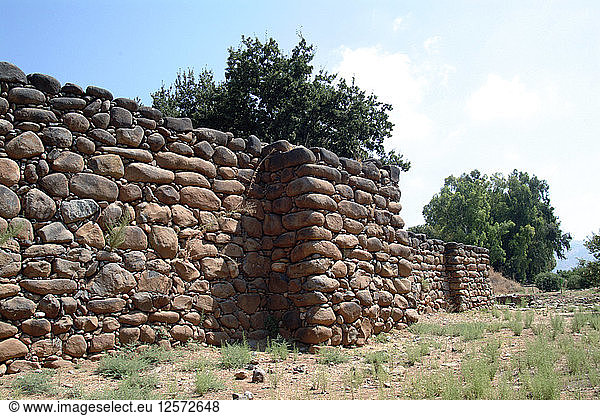 Die Mauern von Tel Dan  Israel. Künstler: Samuel Magal