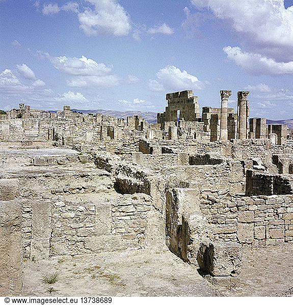 Die Ruinen der römischen Stadt Utica  Tunesien. Römisch. 2. Jahrhundert n. Chr.