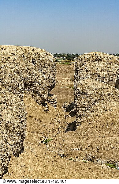 Die Ruinen der sumerischen Stadt Kish  Irak  Asien