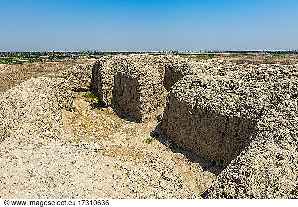 Die Ruinen der sumerischen Stadt Kish  Irak  Naher Osten