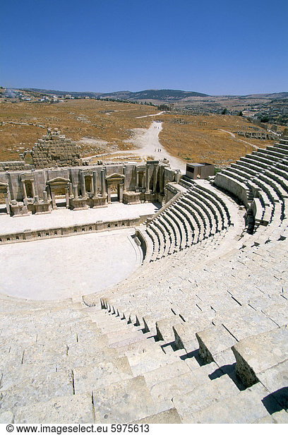 Die Süd-Theater  römische Site  Jerash (Jarash)  Jordanien  Naher Osten