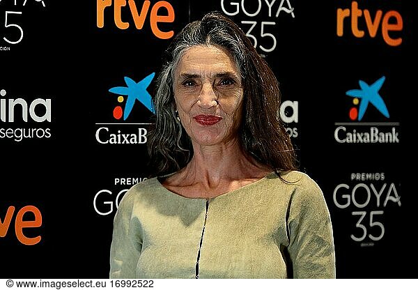 Die Schauspielerin Angela Molina nimmt am Fotocall Goya-Ehrenpreis 2021 teil. 8. Februar 2021 Madrid