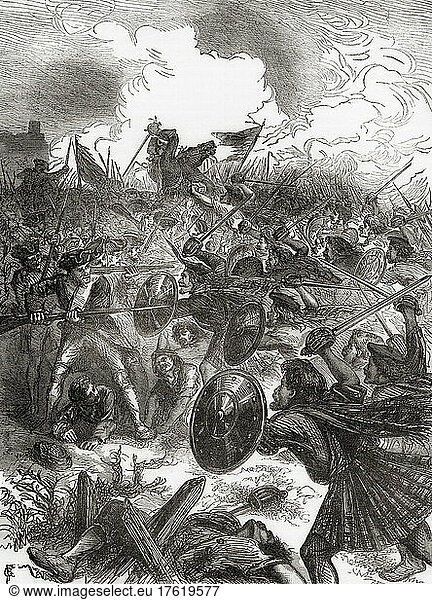 Die Schlacht von Sheriffmuir  1715. Aus Cassell's Illustrated History of England  veröffentlicht um 1890.