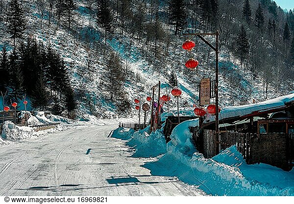 Die Schneelandschaft der Provinz Heilongjiang