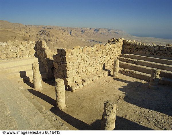 Die Synagoge  Masada  UNESCO World Heritage Site  Israel  Naher Osten