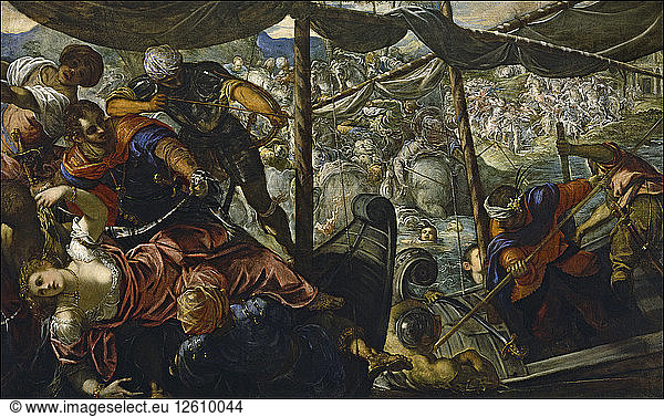 Die Vergewaltigung der Helena  1578. Künstler: Tintoretto  Jacopo (1518-1594)