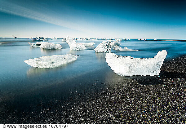 Die wunderschöne Gletscherlagune Jokulsarlon in Island