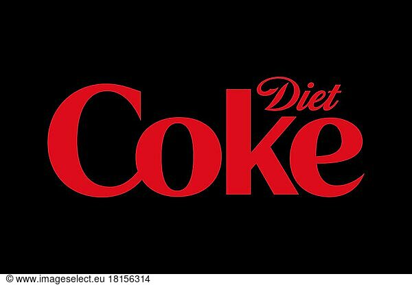 Diet Coke  Logo  Schwarzer Hintergrund