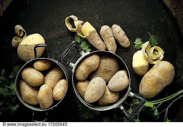 Different varieties of potatoes
