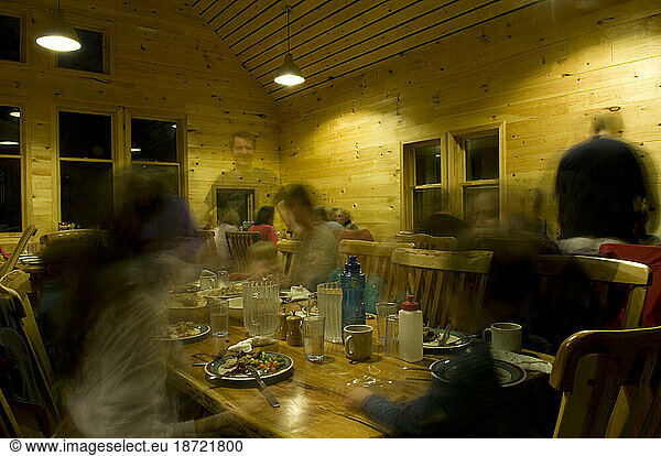 Dining Hall at the Flagstaff Hut  Maine Huts and Trails  Maine  New England.