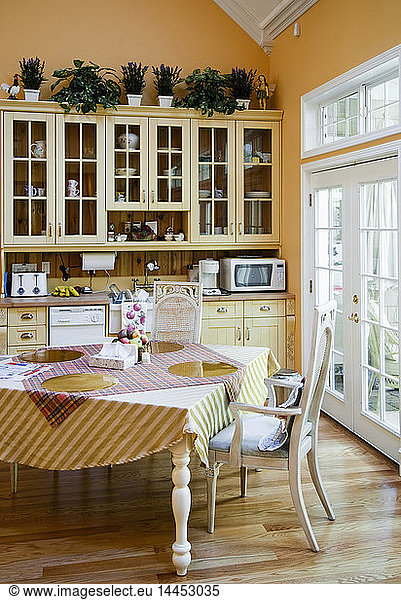 Dining table in kitchen