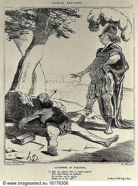 Diogenes and Alexander / Daumier