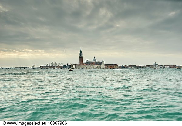 Distant view of Church of San Giorgio Maggiore  Venice  Italy