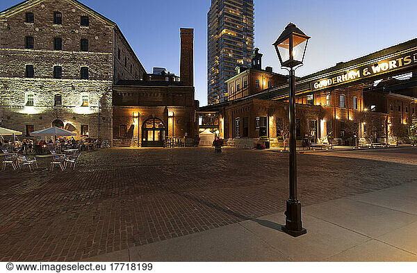 Distillery District At Night; Toronto  Ontario  Canada