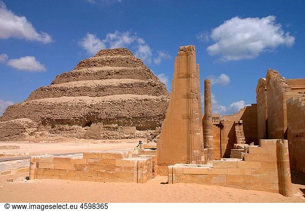 Djoser step pyramid  Saqqara pyramids  Egypt