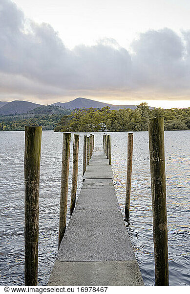 Dock am Derwentwater-See in Keswick  UK