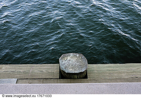 Dock Piling  Charlestown Navy Yard  Boston  Massachusetts  USA