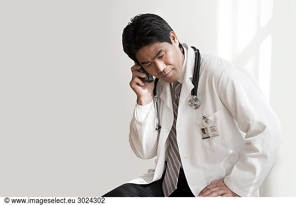 Doctor on cellphone