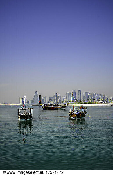 Doha skyline from MIA Park