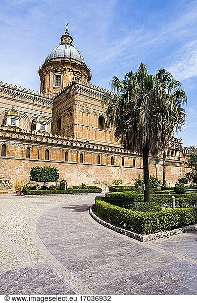 Dom von Palermo (Duomo di Palermo)  Altstadt von Palermo  Sizilien  Italien  Europa. Dies ist ein Foto der Kathedrale von Palermo (Duomo di Palermo) in der Altstadt von Palermo  Sizilien  Italien  Europa.