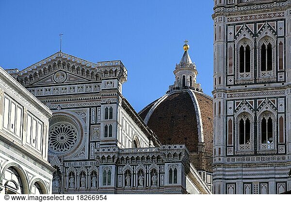 Dome  Florence Cathedral  Duomo Santa Maria del Fiore  Florence  Tuscany  Italy  Europe
