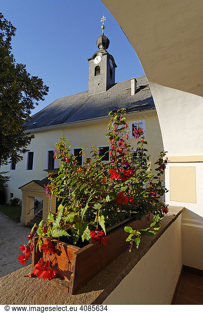 Donnersbach castle with integrated parish church Donnersbach district of Liezen Styria Austria
